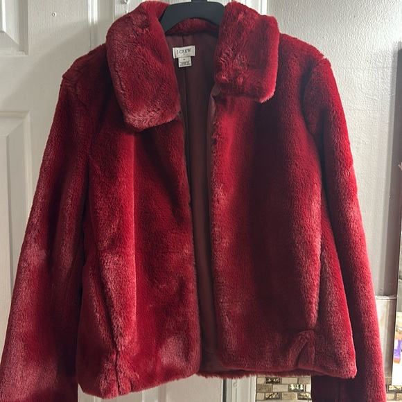 J.Crew Factory Faux Fur Jacket - Picture 1 of 3